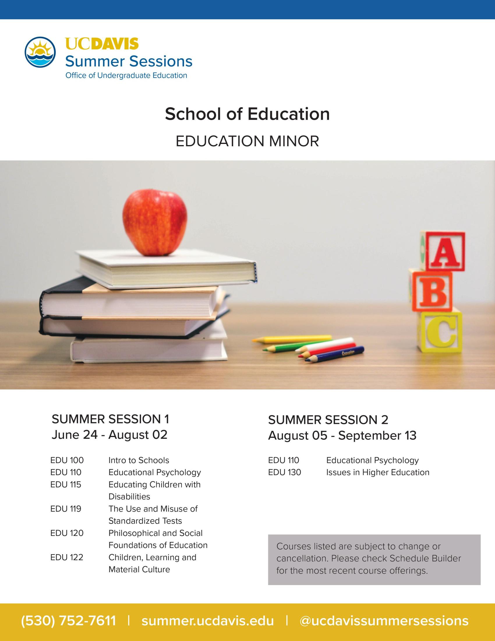 education minor flier